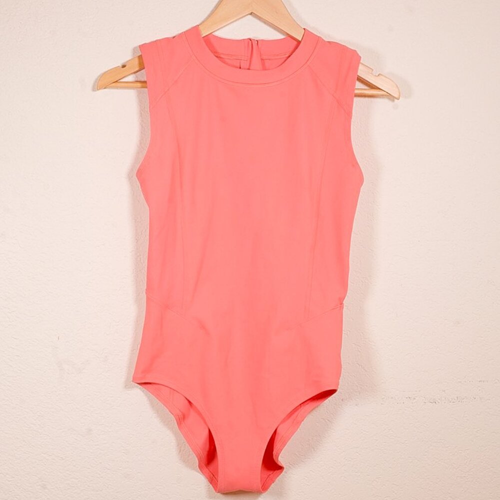 Lululemon Athletica Orange and Pink One Piece Swimsuit